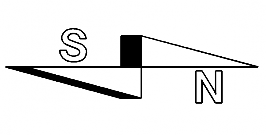 North South Line Symbol Detail Cadbull