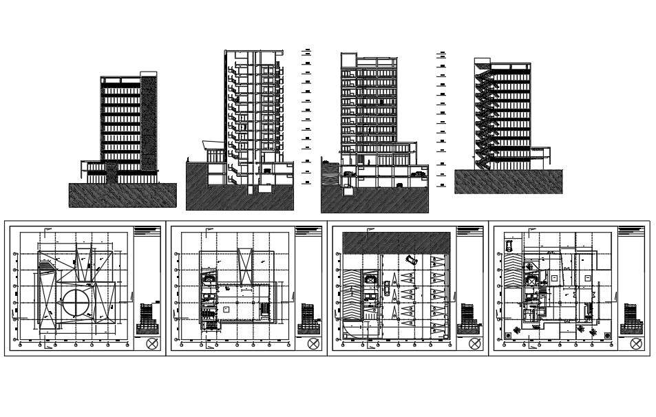 office-building-design-cadbull