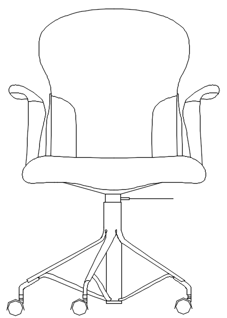 office chair 3d dwg file - Cadbull