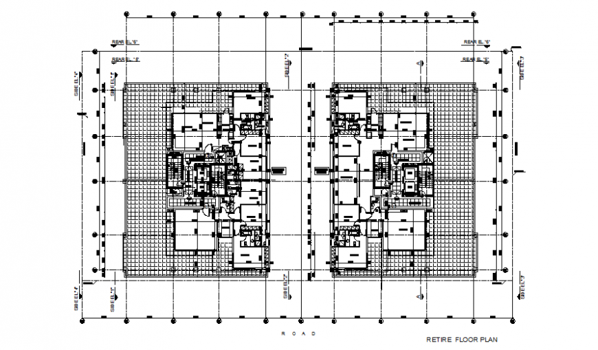 Pent house floor plan detail autocad file - Cadbull