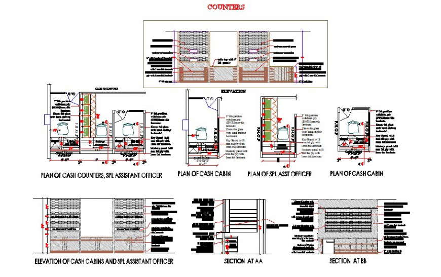 Plan And Elevation Detail Of Bank Interior 2d View Layout Autocad File Cadbull See more of bank interiors on facebook. plan and elevation detail of bank