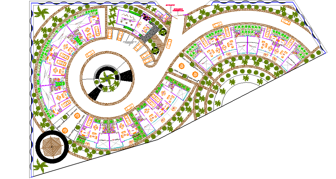 posh luxurious hotel and resort design and layout plan