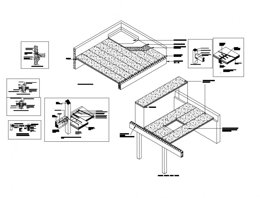 Precast concrete floor unit bearing an reinforced concrete beam