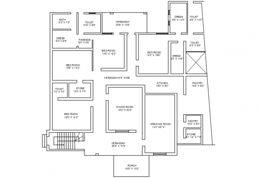 project-of-house-plan-cadbull