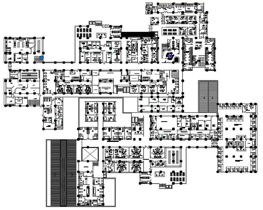 Regional Hospital First Floor Plan Cad Drawing Details Dwg File 28062019123815 