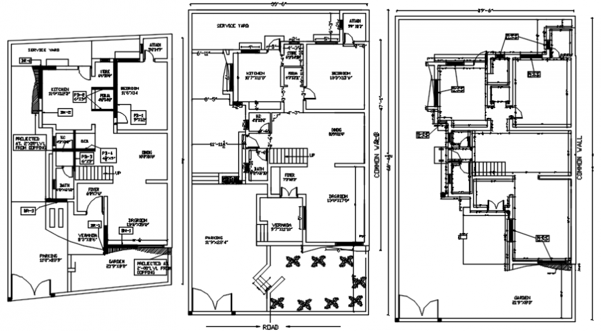 Residence project detail autocad file - Cadbull