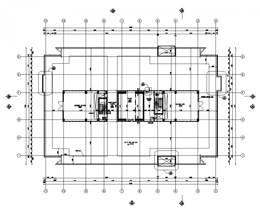 Roof working plan autocad file - Cadbull