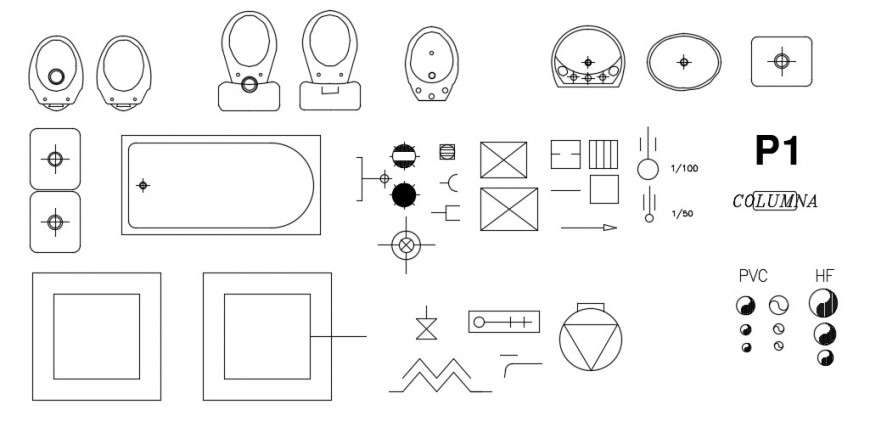 Sanitary cad blocks dwg file - Cadbull