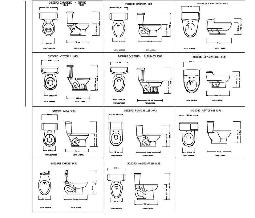 Sanitary pieces water closed plan layout file - Cadbull