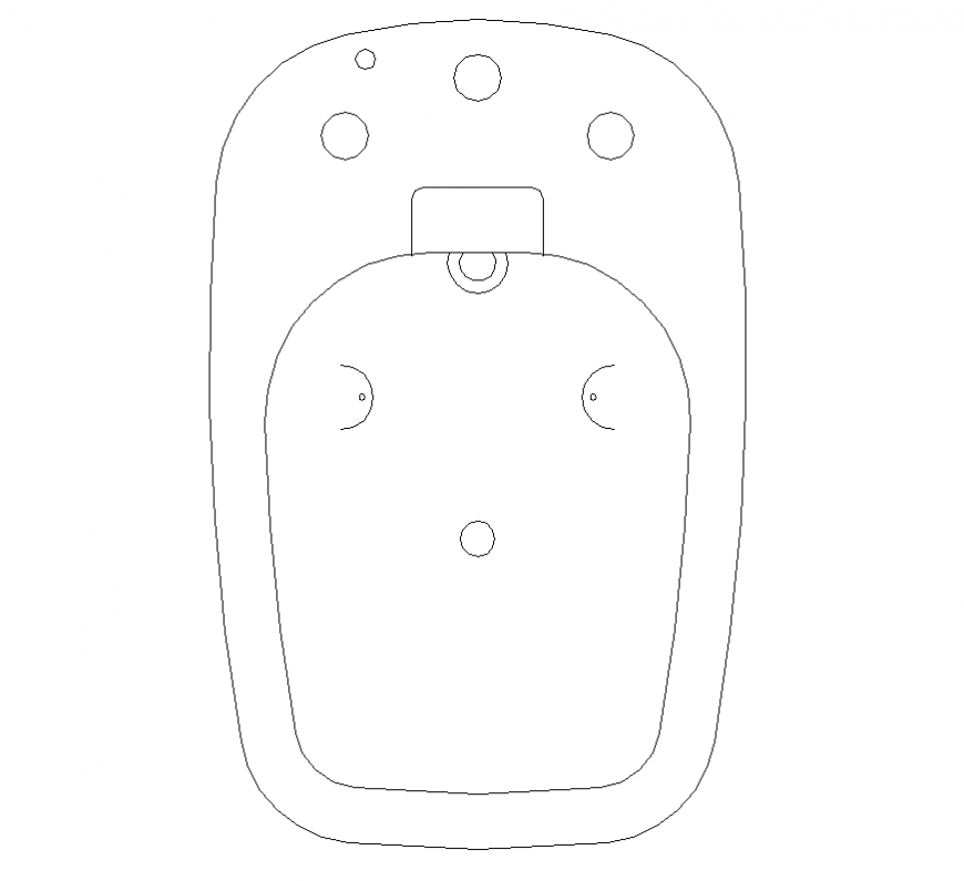 Sanitary toilet detail elevation 2d view layout CAD blocks ...