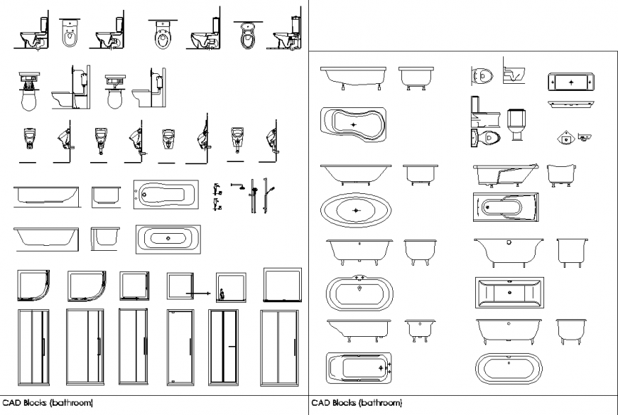 Sanitary ware block drawing in dwg AutoCAD file. - Cadbull
