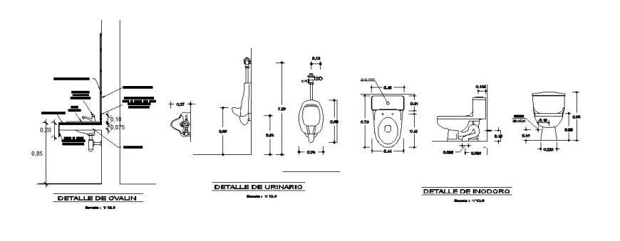 Sanitary ware detail elevation drawing in dwg AutoCAD file. - Cadbull
