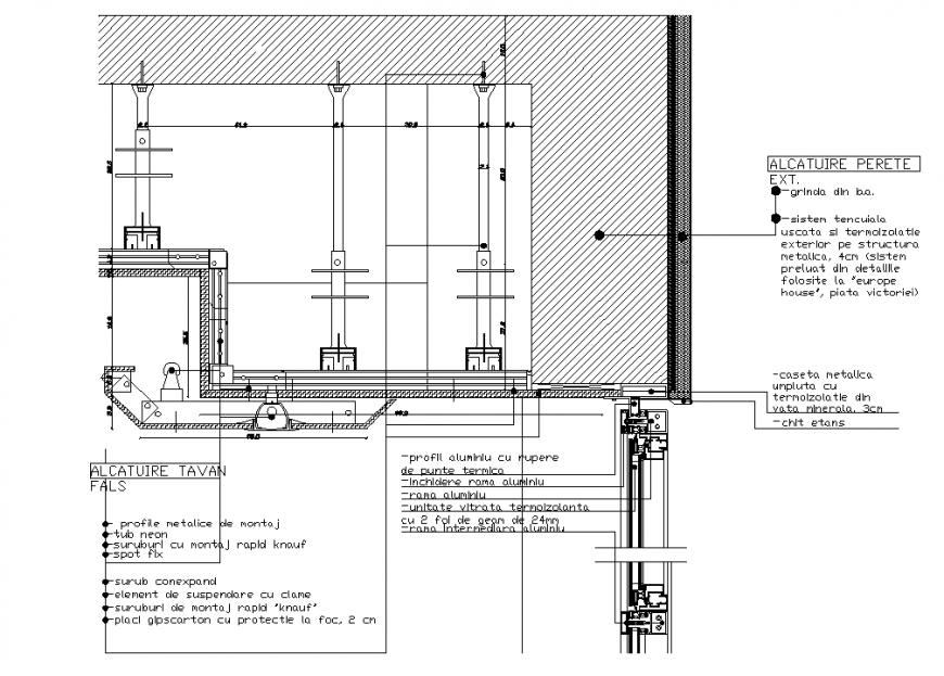 Section Of Ceiling Section Detail Dwg File Cadbull