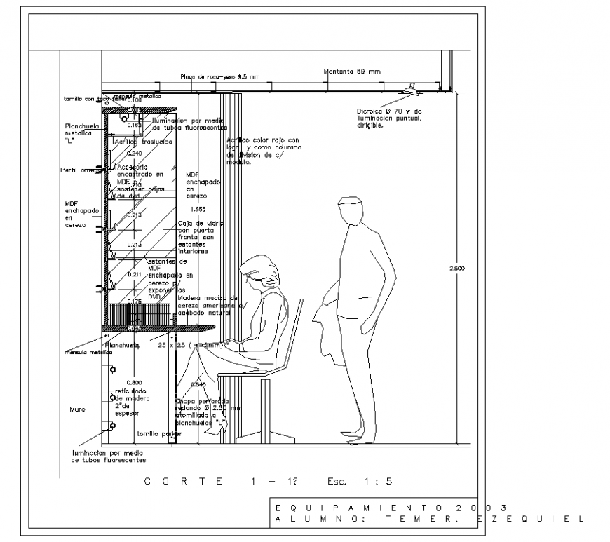 Sectional Detail Of Saloon Building 2d View Autocad File Cadbull