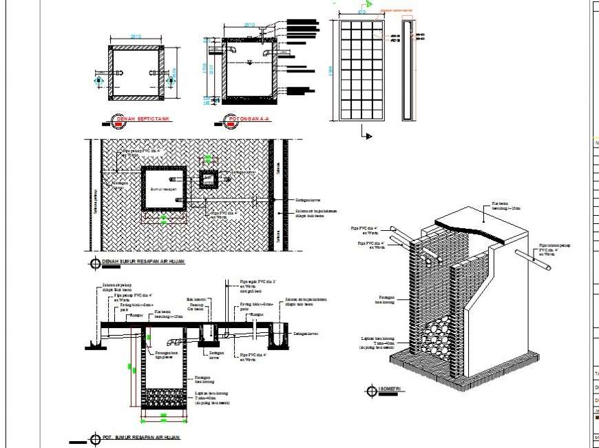 Septic tank in PDF | CAD download (194.71 KB) | Bibliocad