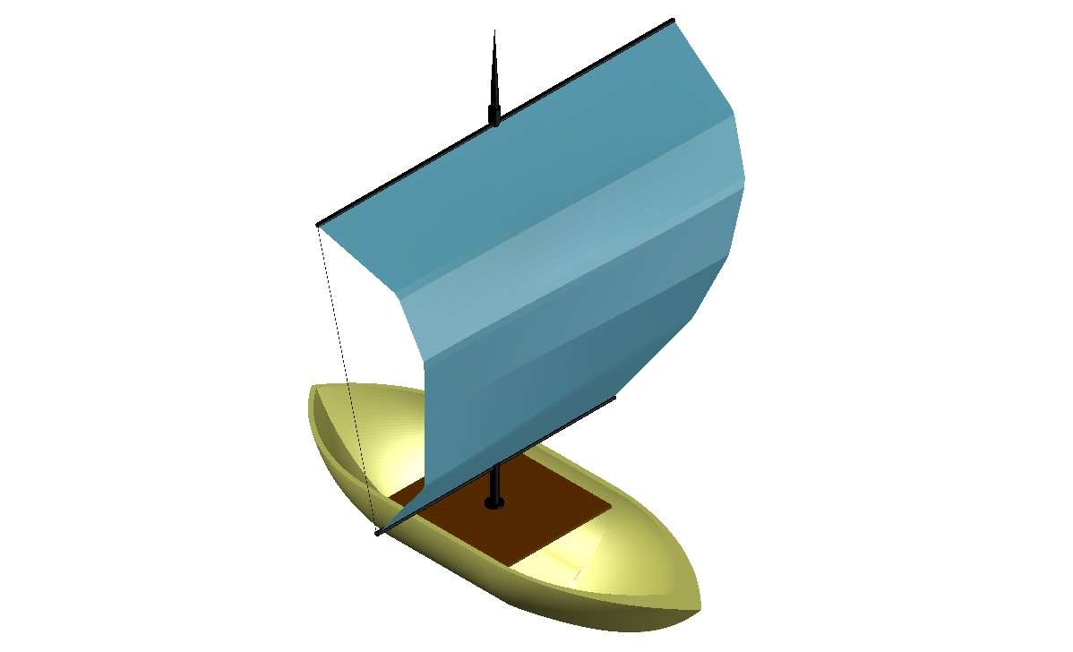 simple boat 3d model design of AutoCAD file - Cadbull