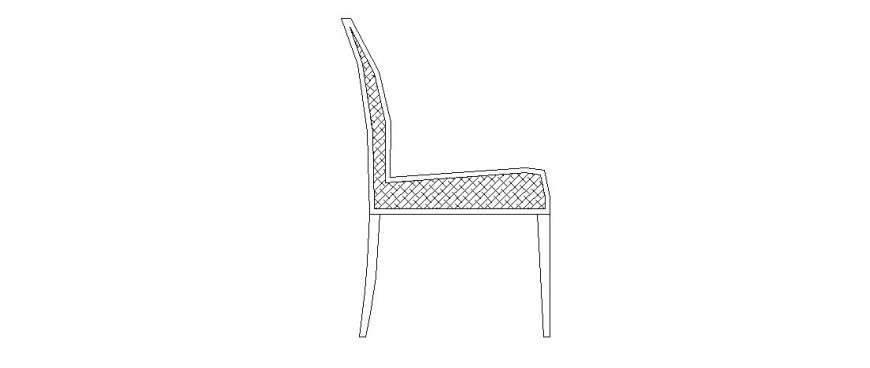 Simple Chair Side Elevation Block Cad Drawing Details Dwg File Cadbull