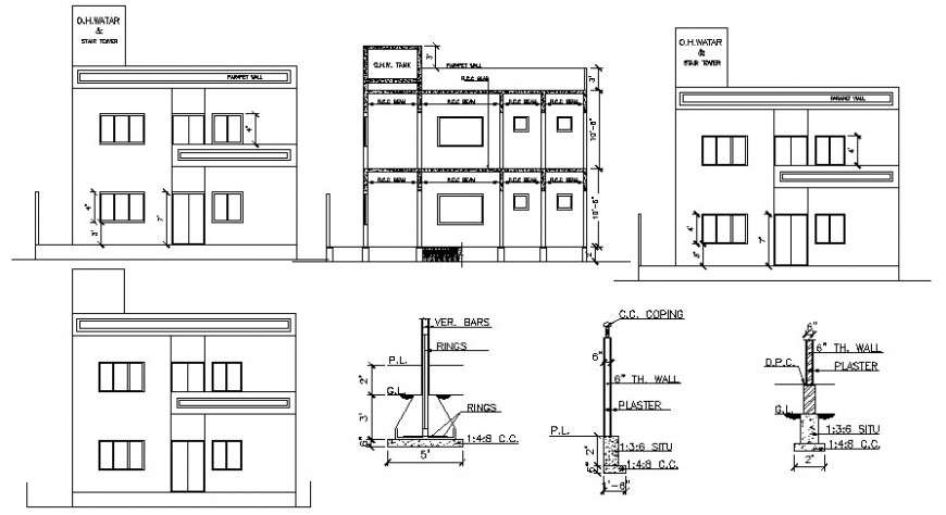 Luxury Town House Plan, Main Floor Master Bedroom, Two Car Garage, FV-658