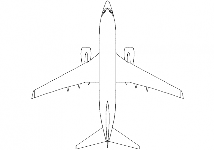 Airplane Drawing Top View