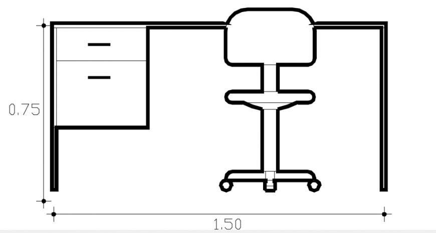 Office Desk And Chair Elevation Block Drawing Details Dwg File Cadbull ...