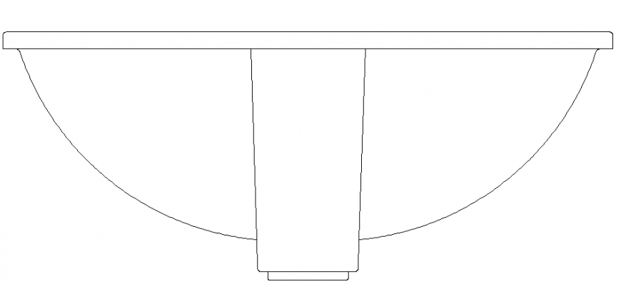 Sink of wash basin drawing in dwg file. - Cadbull