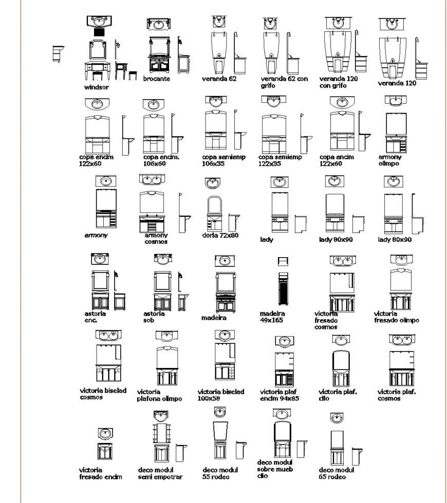 Sink plan and elevation autocad file - Cadbull