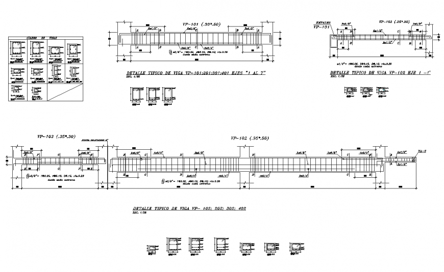 Slab structure detail layout autocad file - Cadbull