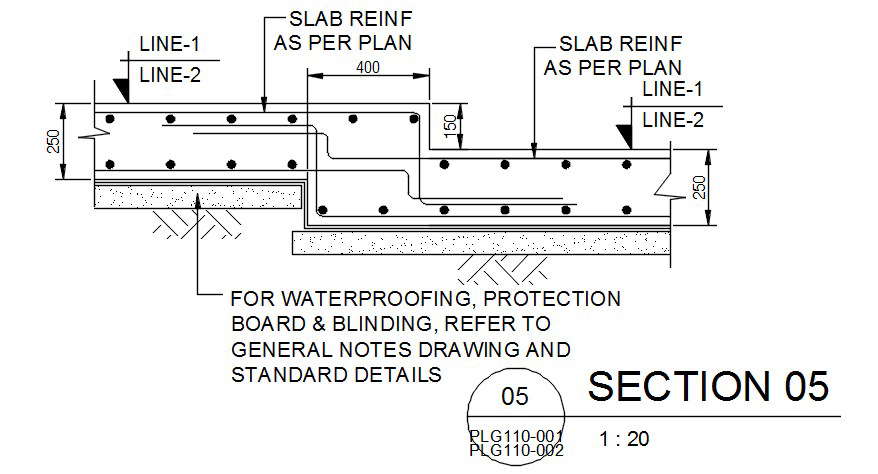 Slab Reinforcement As Per Plan Section Details Is Given In This Autocad Drawing File Download