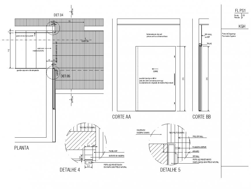 Sliding door with steel structure detail elevation and section 2d view ...