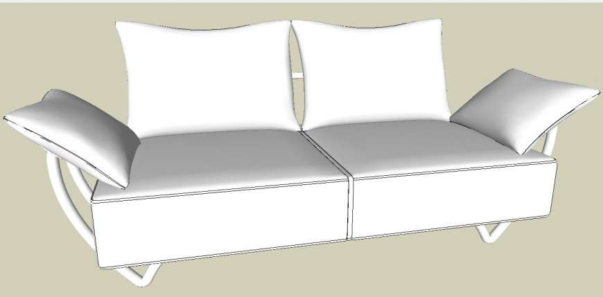  Sofa  set detail 3d  model furniture block layout sketch up 