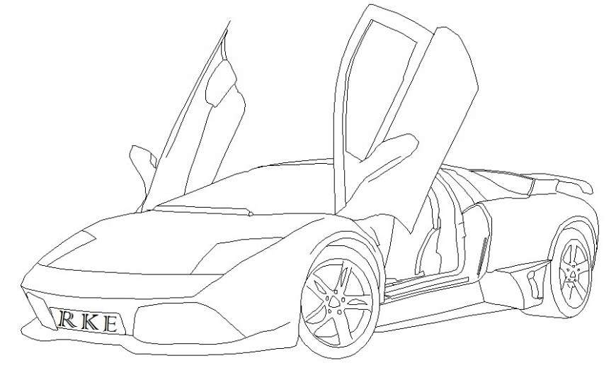 model car drawings