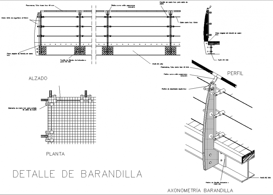 Cable Railing CAD Details