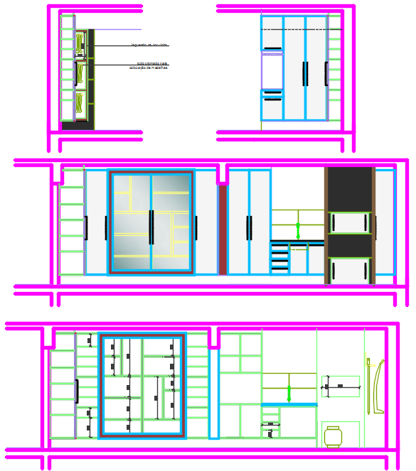 storage furniture dwg file - Cadbull