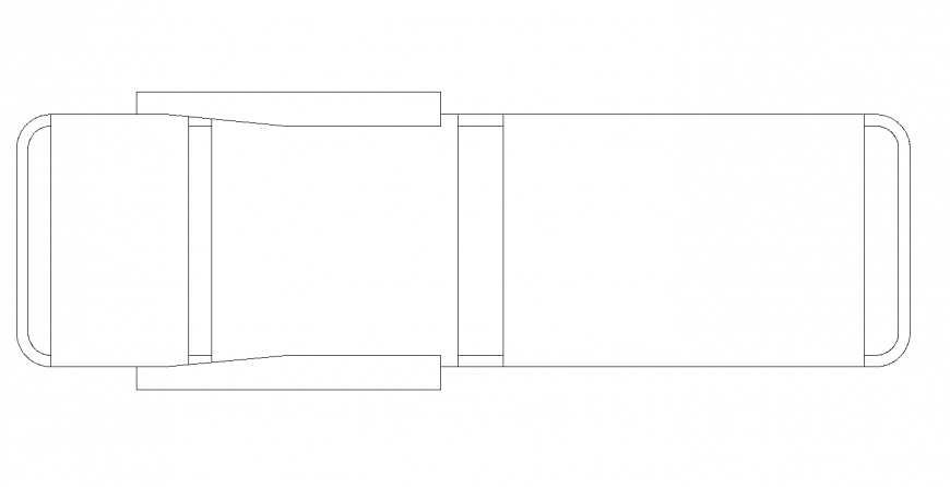 Stretchers plan drawing in dwg file - Cadbull