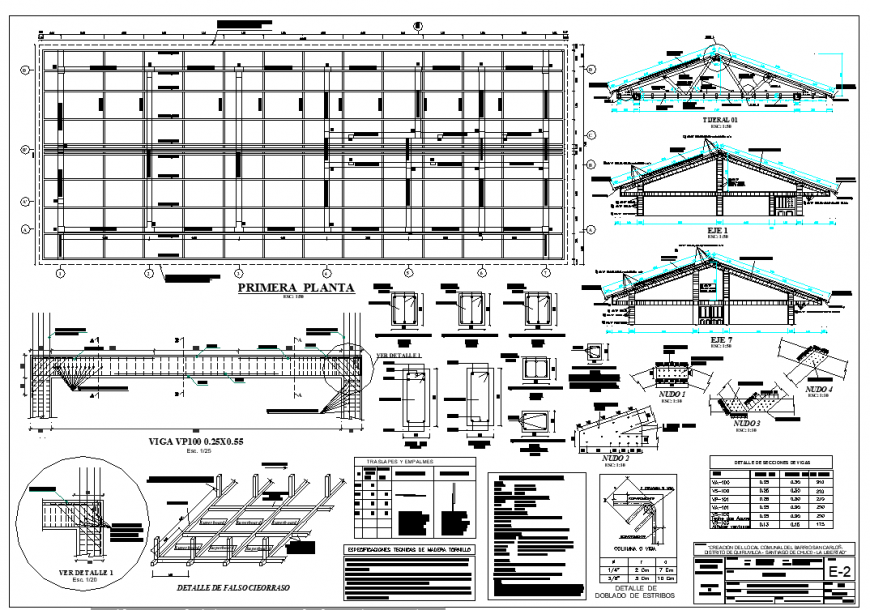 Structural commercial building plan layout file - Cadbull