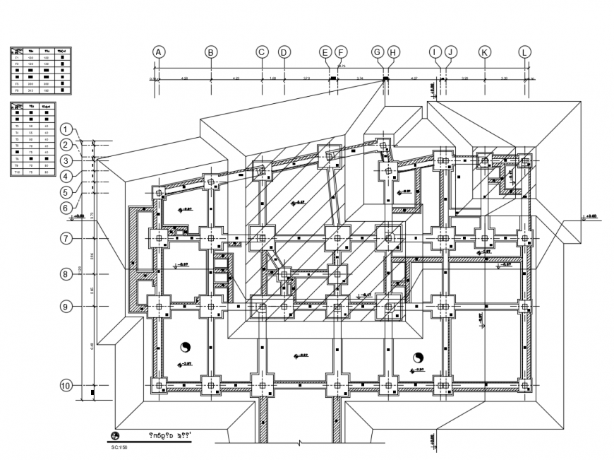 Structural design drawing view dwg file Cadbull