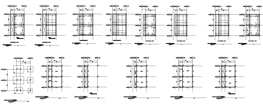 Structural drawing plan detail dwg file. - Cadbull