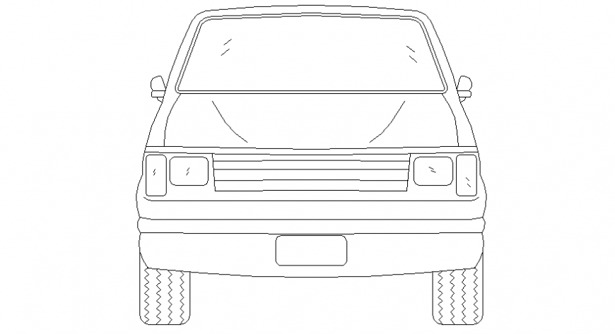 SUV model side view elevation file - Cadbull