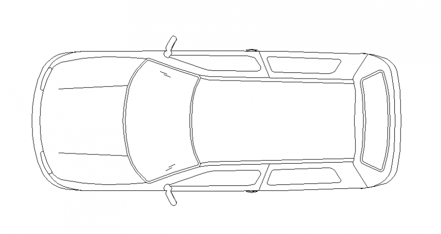 2D Car Drawing Top View - Car Top View Drawing FREE Download
