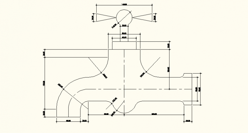 Water Tap Detail Elevation Layout Plan D Drawing Cadbull Hot Sex Picture 3341