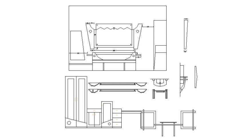 tv cabinet cad block free