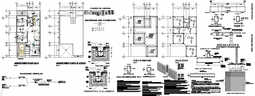 The top view house plan & detailed dwg file. - Cadbull