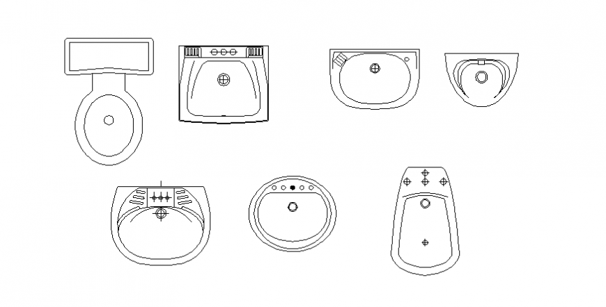 Toilet sanitary plan autocad file - Cadbull