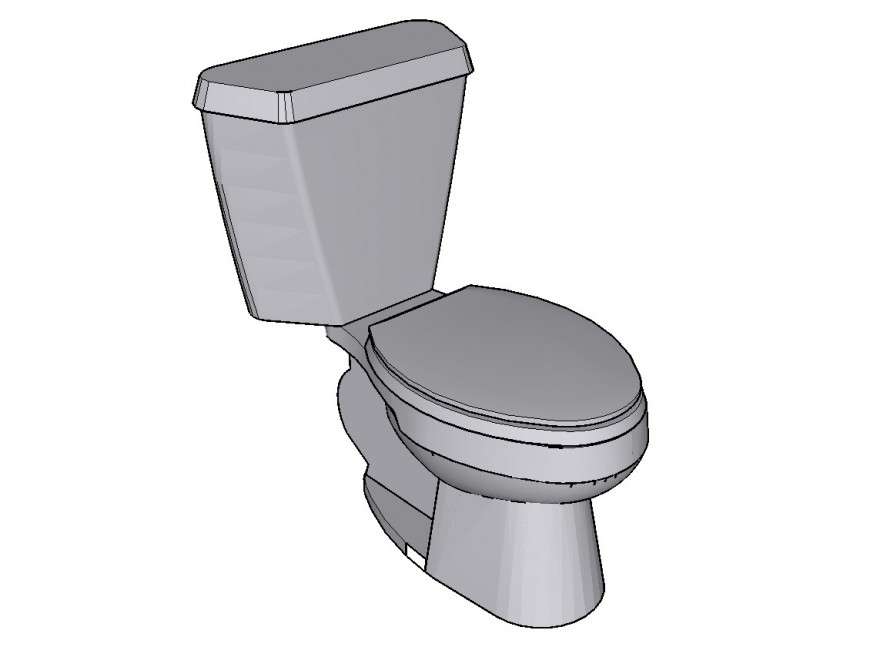 Toilet sheet design block 3d drawing details dwg file - Cadbull