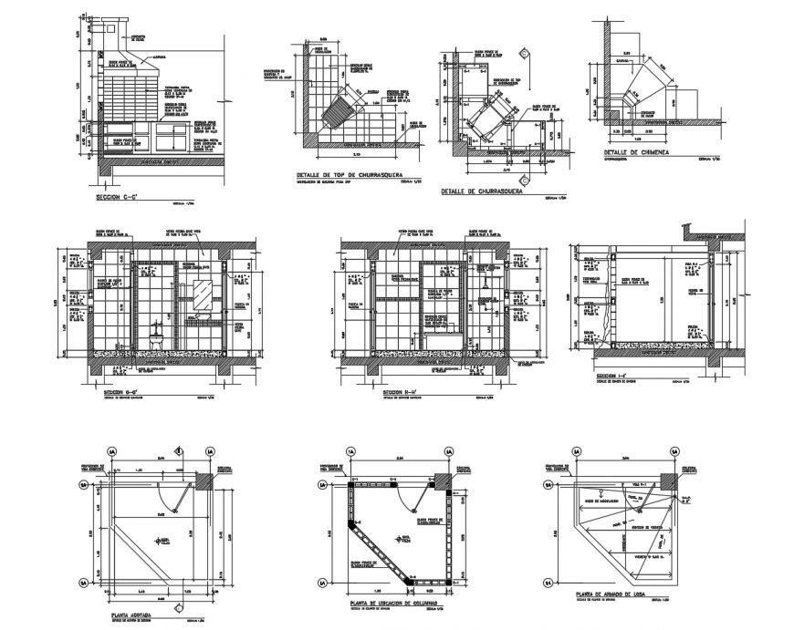 Toilets For Tourist Of Park Section Plan And Sanitary Installation Cad Drawing Details Dwg File