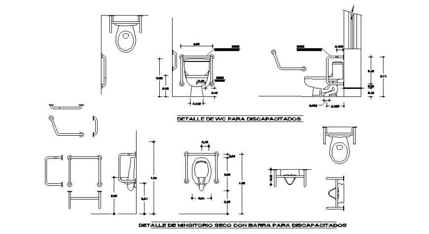 Toilets sheet section and installation cad drawing details dwg file ...