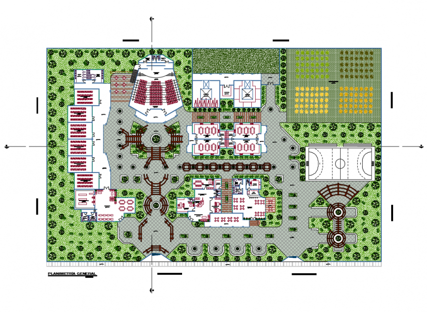 Training center dwg file - Cadbull