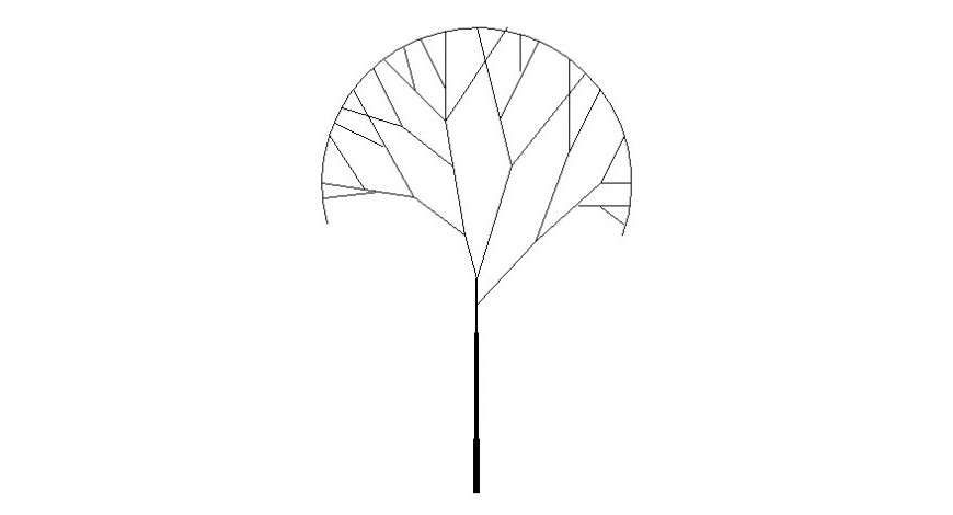multi stem tree cad block free download