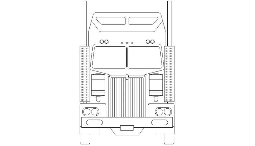 Truck Drawing Elevation 2d View Autocad File Cadbull Images And