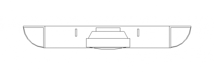 Tv table top view elevation cad drawing details dwg file - Cadbull